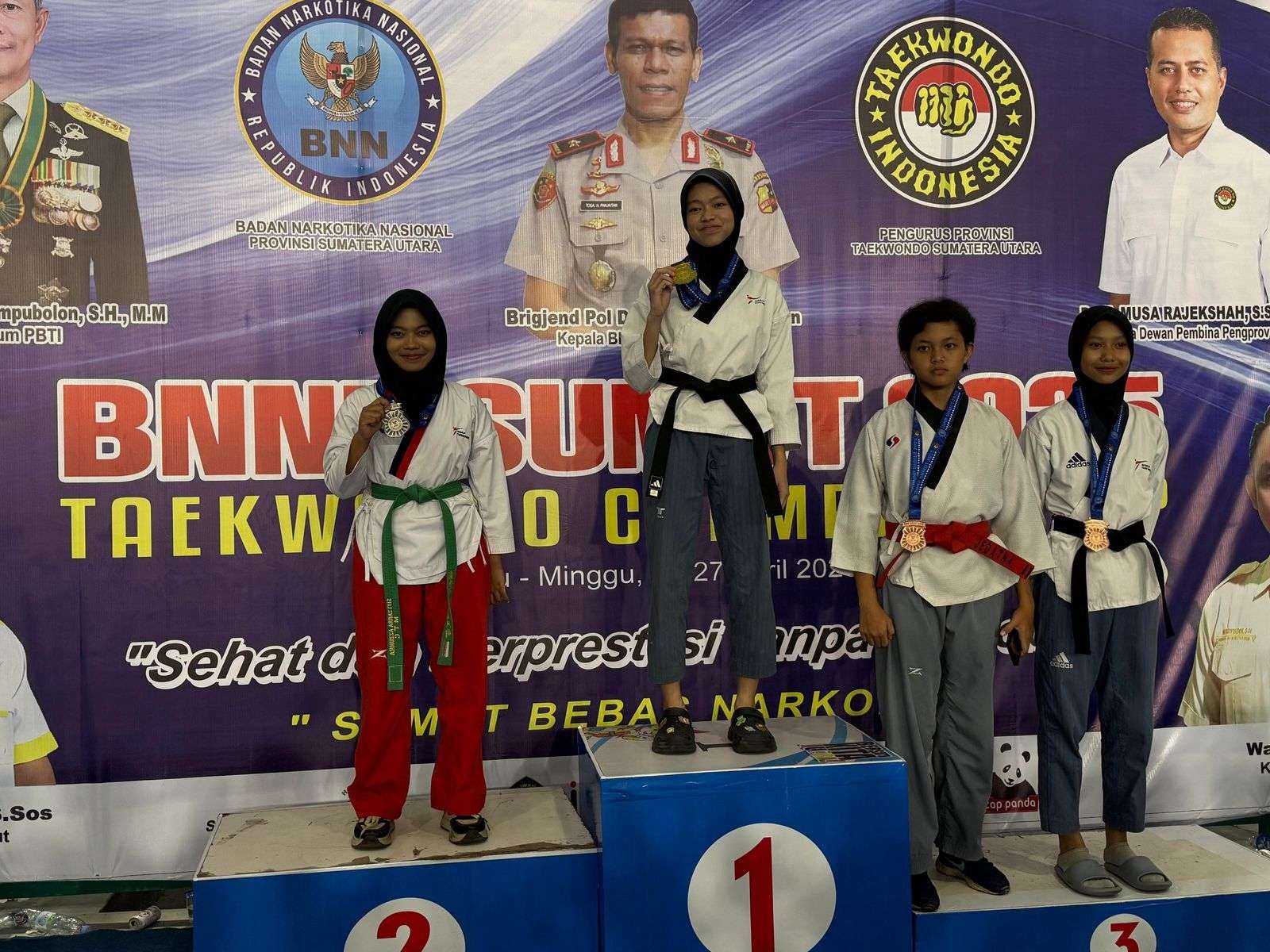 Kejuaraan Taekwondo BNNP Sumut - Foto Pengurus TI Aceh Barat