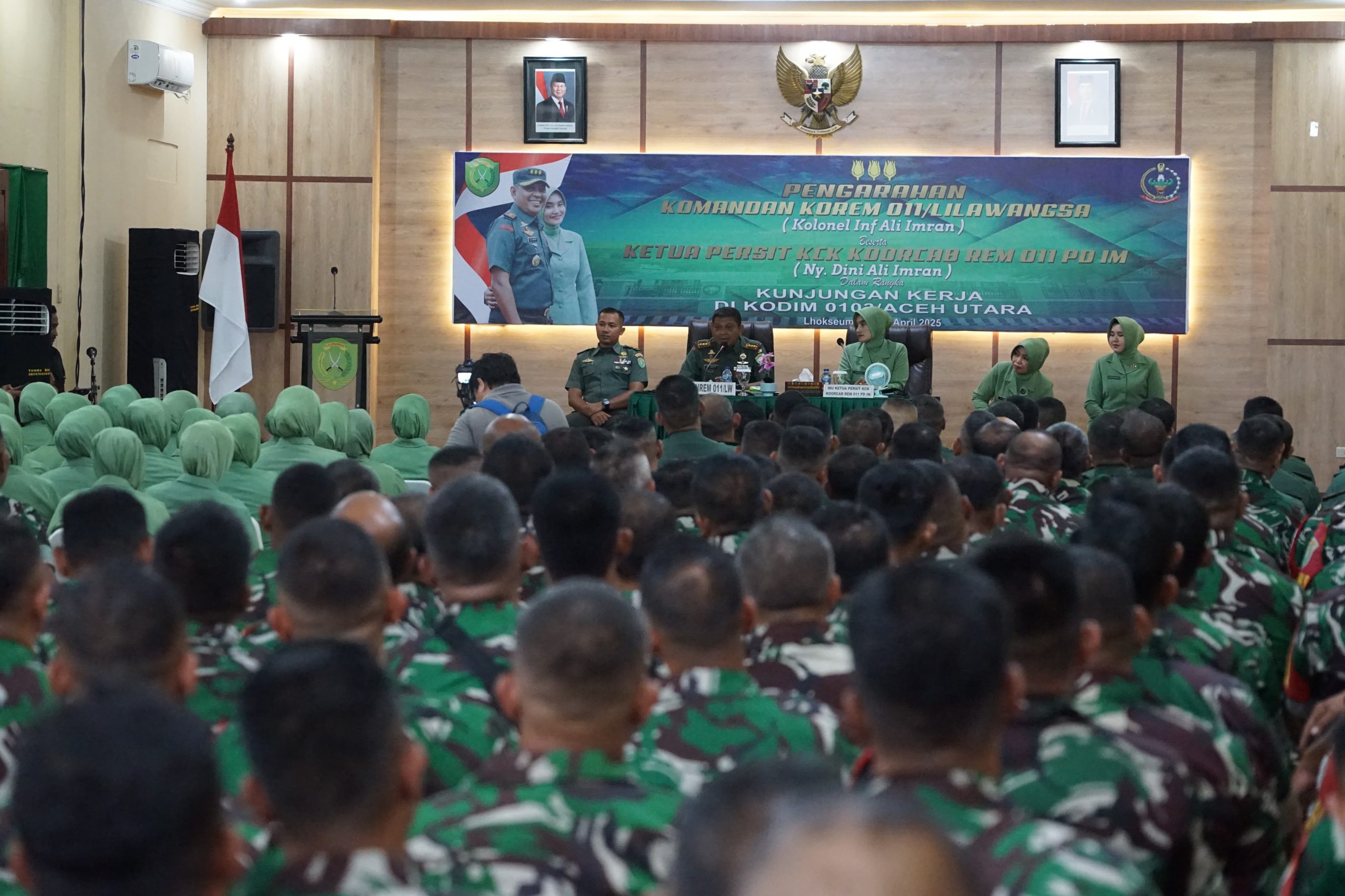 Danrem Lilawangsa Kunjungi Kodim 0103 Aceh Utara. (Foto: For Nukilan)