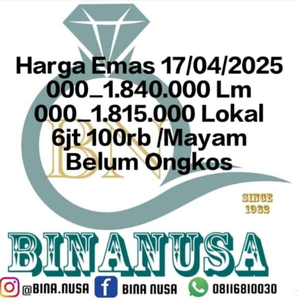 Harga emas di toko Bina Nusa Banda Aceh. (Foto: Tangkapan Layar)