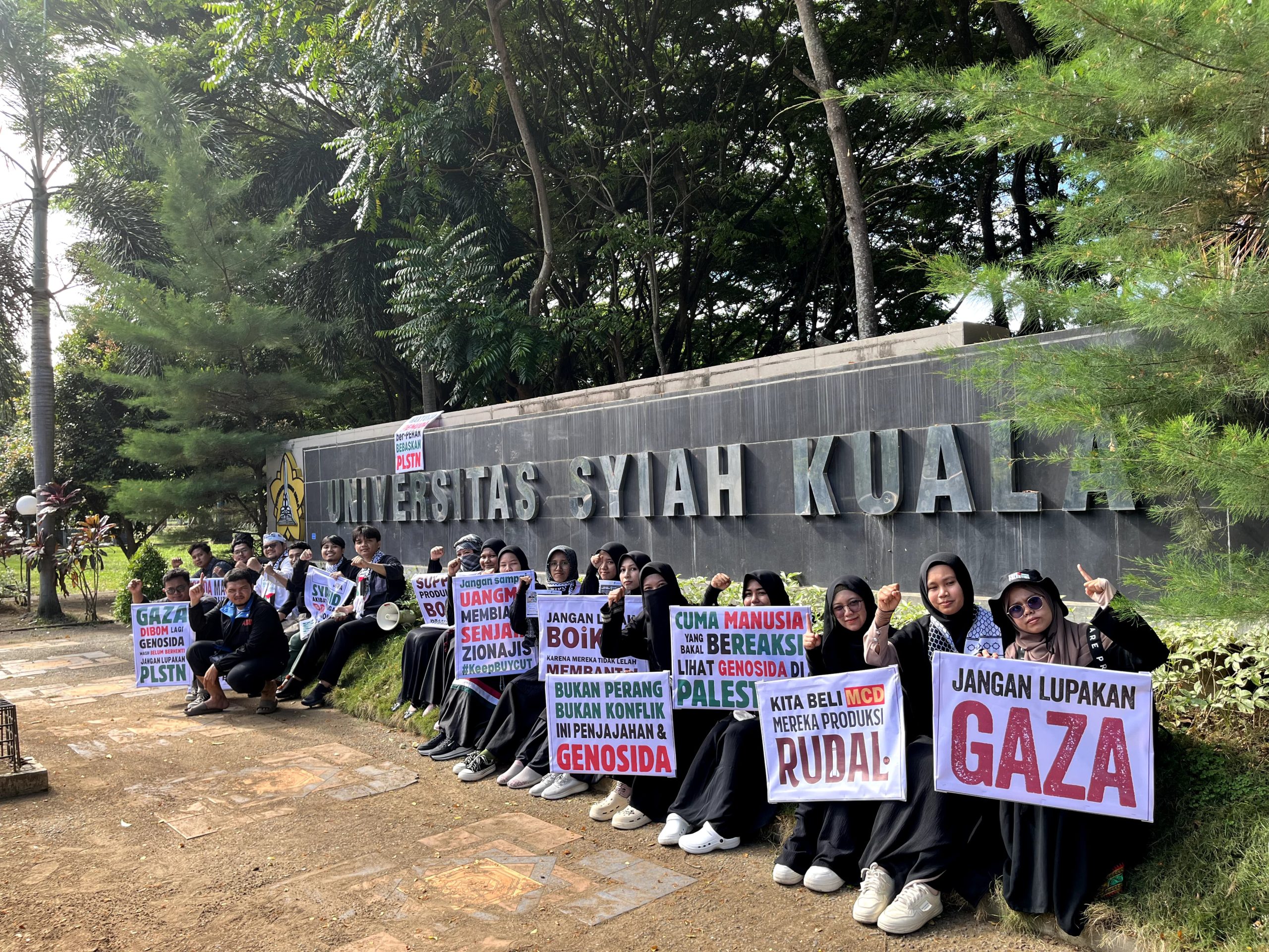 Dari Serambi Mekkah, Mahasiswa USK Serukan Boikot Produk Israel. (Foto: For Nukilan)