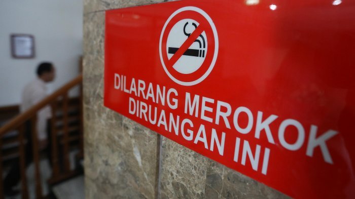 Ilustrasi Larangan Merokok. (Foto: TribunLampung)