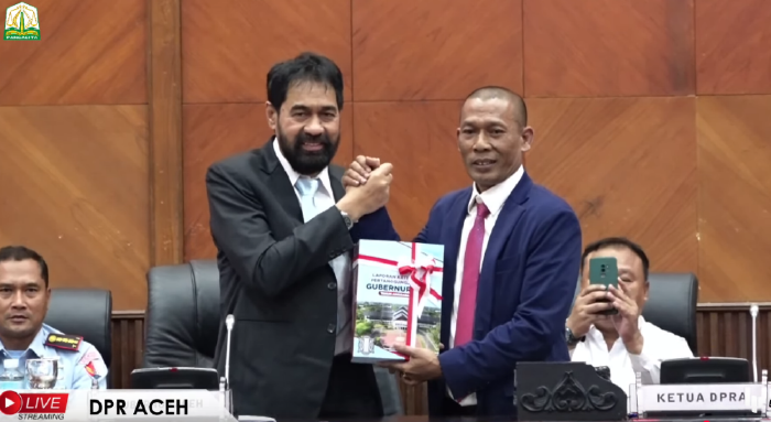 DPRA Gelar Paripurna, Gubernur Aceh Sampaikan LKPJ 2024. (Foto: DPRA)