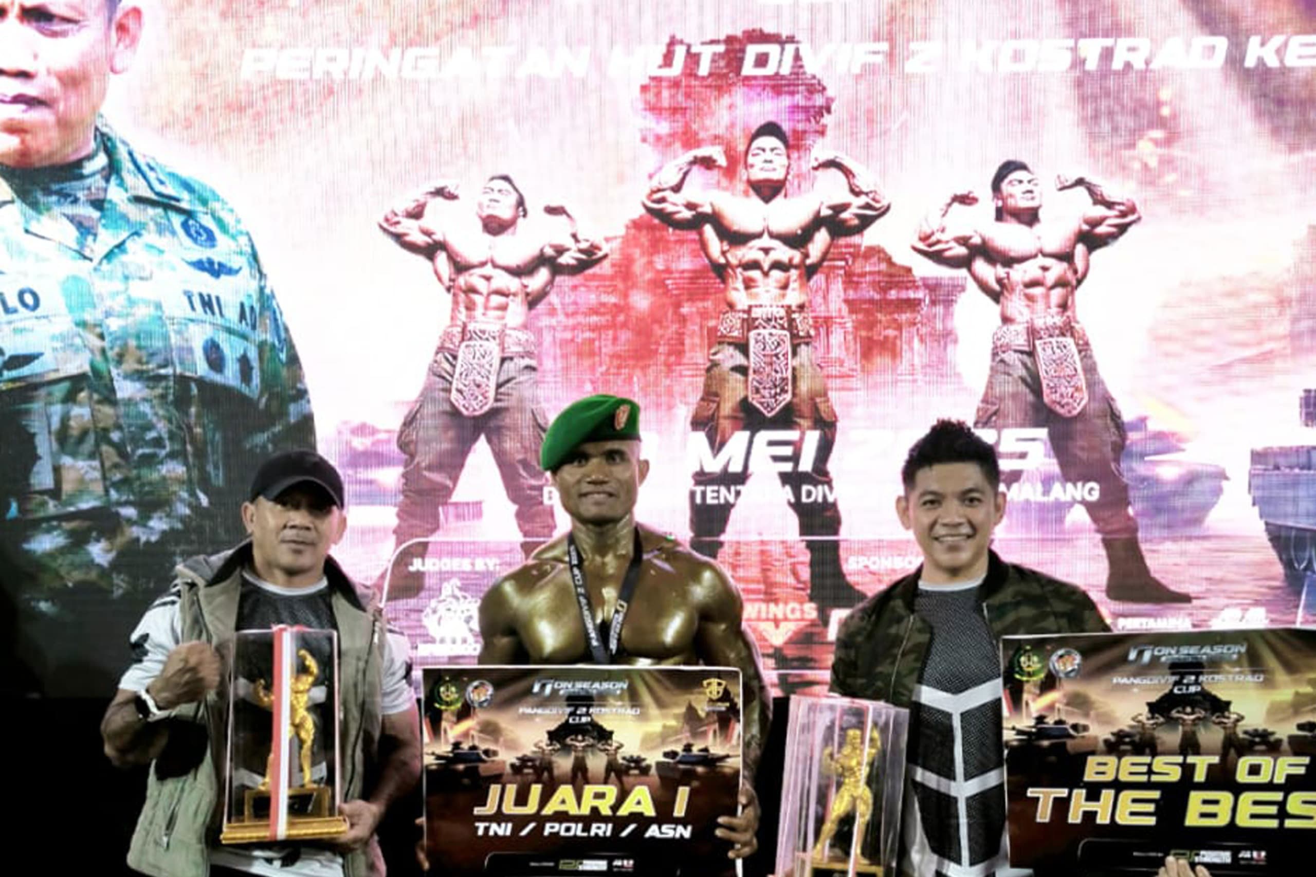 Letda Andrianto, Prajurit Korem Lilawangsa Juara Binaraga TNI, Polri, dan ASN Se-Indonesia. (Foto: For Nukilan)