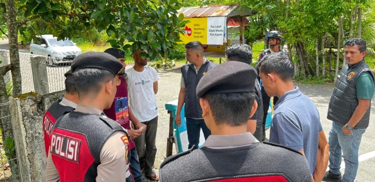 Cegah Premanisme, Polres Aceh Besar Patroli di Kawasan Wisata Lhoknga. (Foto: KontraS Aceh)