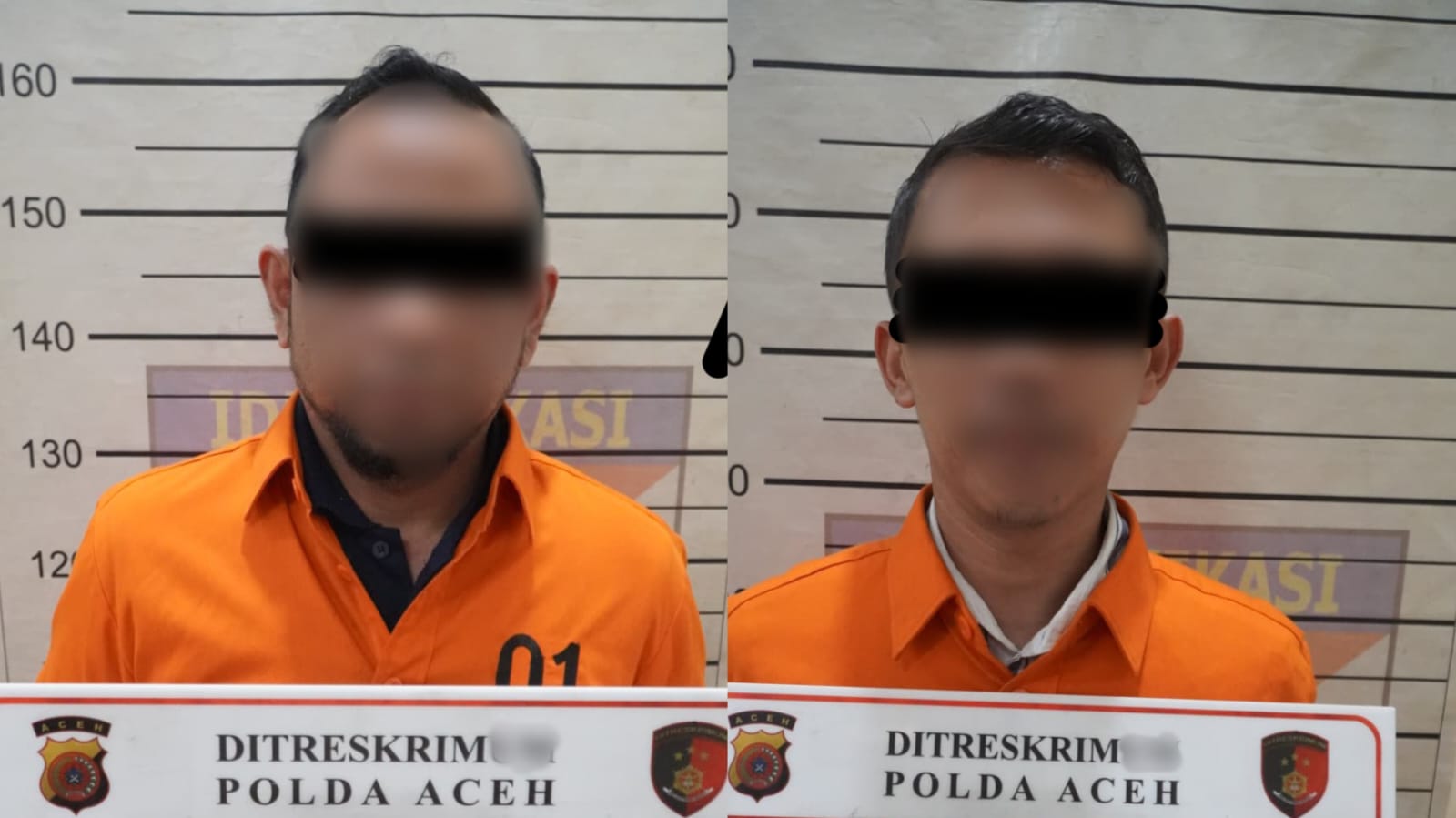 Dua tersangka penyeleweangan dana ATM Bank Aceh Syariah cabang Bener Meriah. (Foto: Dok. Polda Aceh)