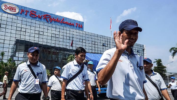 Pabrik Sri Rejeki Isman Tbk di Sukoharjo, Jawa Tengah. (Foto: Antara/Mohammad Ayudha)
