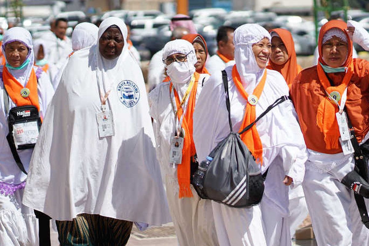 Rombongan jemaah haji Indonesia terakhir yang akan bertolak dari Bir Ali menuju Mekkah, Arab Saudi.(Dok. Humas Kementerian Agama)