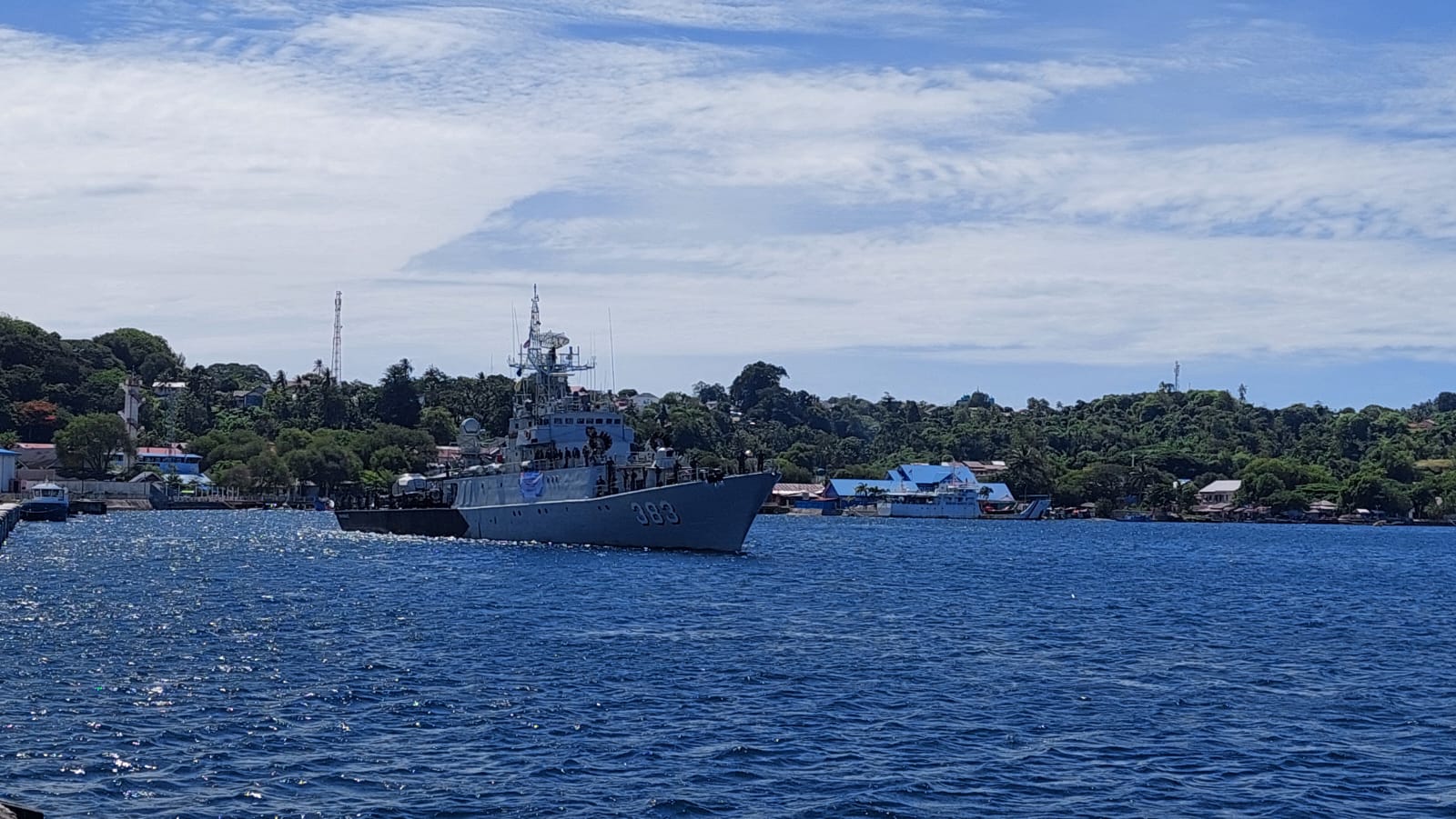 Ekspedisi Rupiah Berdaulat tahun 2025 menggunakan KRI Imam Bonjol 383 ke lima pulau di Aceh. (Foto: For Nukilan)