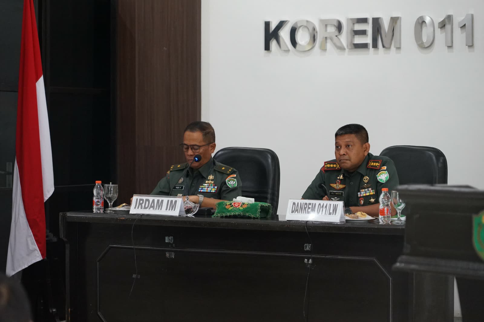 Korem 011/Lilawangsa menerima kunjungan Tim Audit Kinerja dari Inspektorat Kodam Iskandar Muda (Itdam IM) untuk Tahun Anggaran 2024–2025. (Foto: For Nukilan)