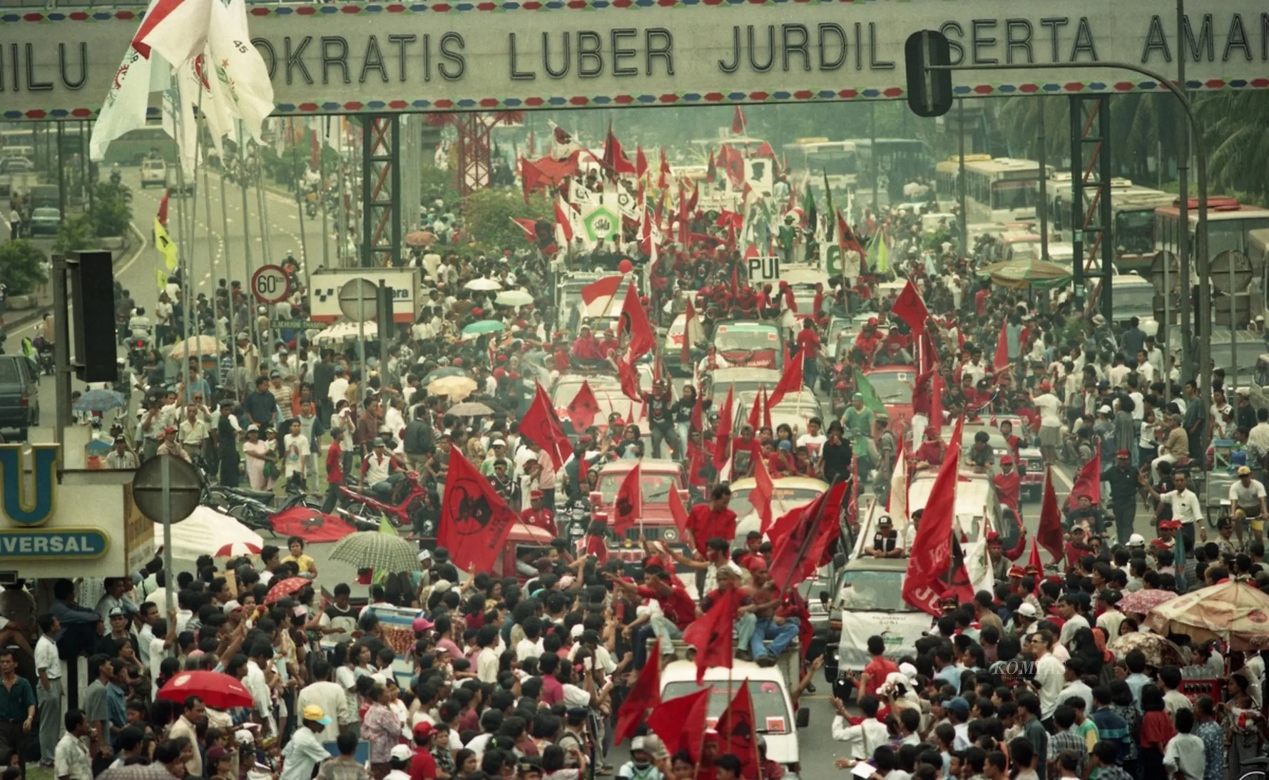 Ilustrasi Pemilu 1999. (Foto; Kompas.id)