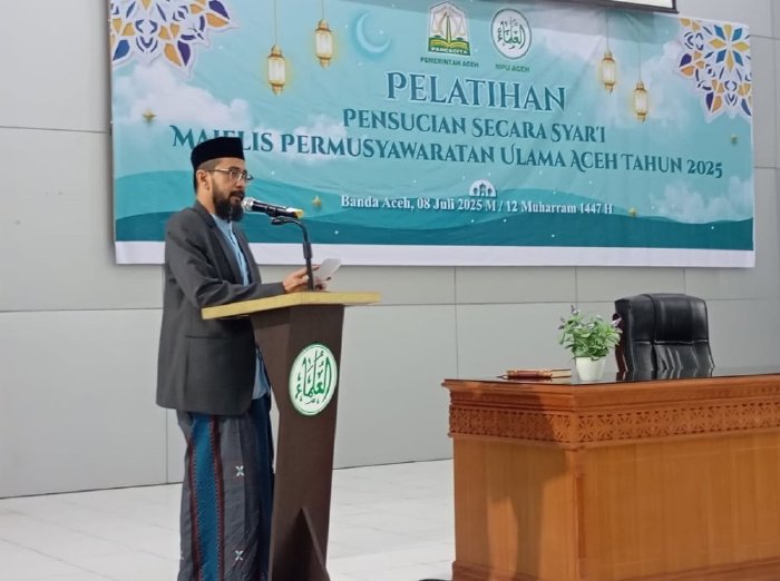 MPU Aceh Gelar Pelatihan Pensucian Produk Secara Syar’i. (Foto: MPU)
