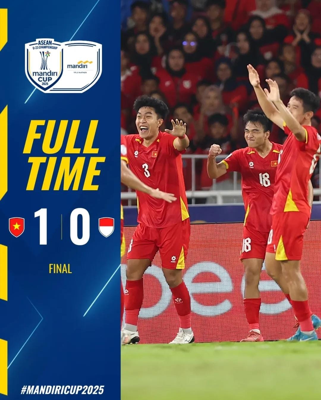 Garuda Muda Takluk 0-1 dari Vietnam di Piala AFF 2025. (Foto: MandiriCup)