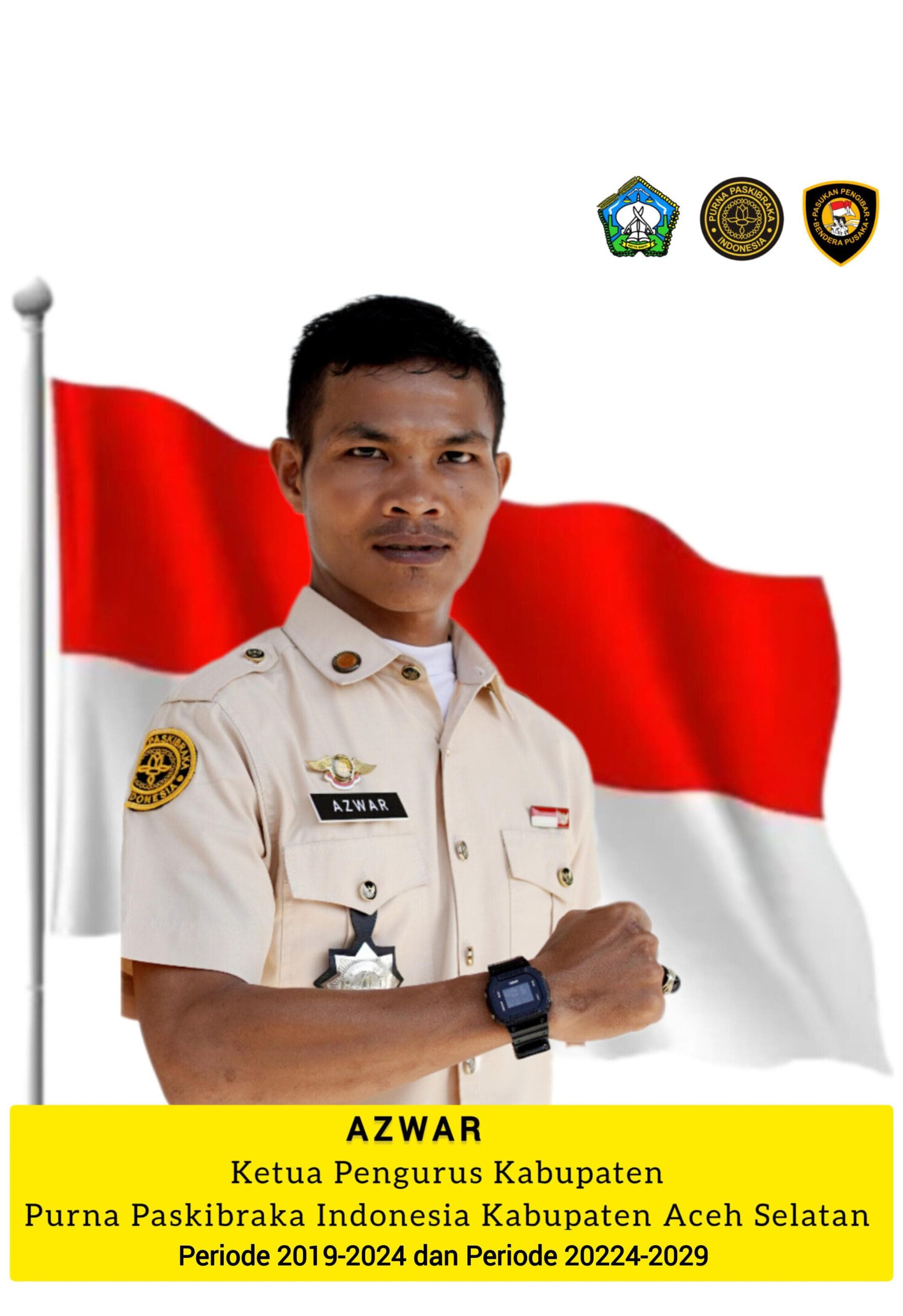 Ketua Pengurus Kabupaten Purna Paskibraka Indonesia (PPI) Aceh Selatan, Azwar. (Foto: Dok. Pribadi)