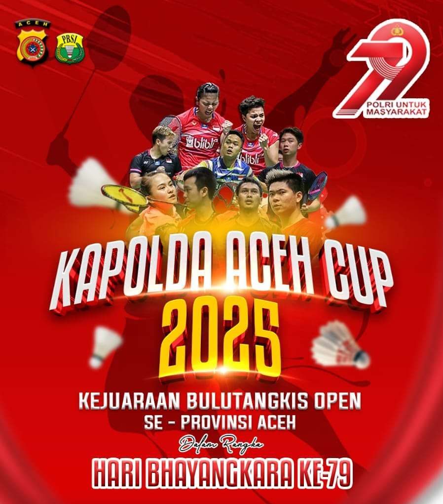 Kapolda Aceh Gelar Kejuaraan Badminton, Total Hadiah Capai Rp60 Juta