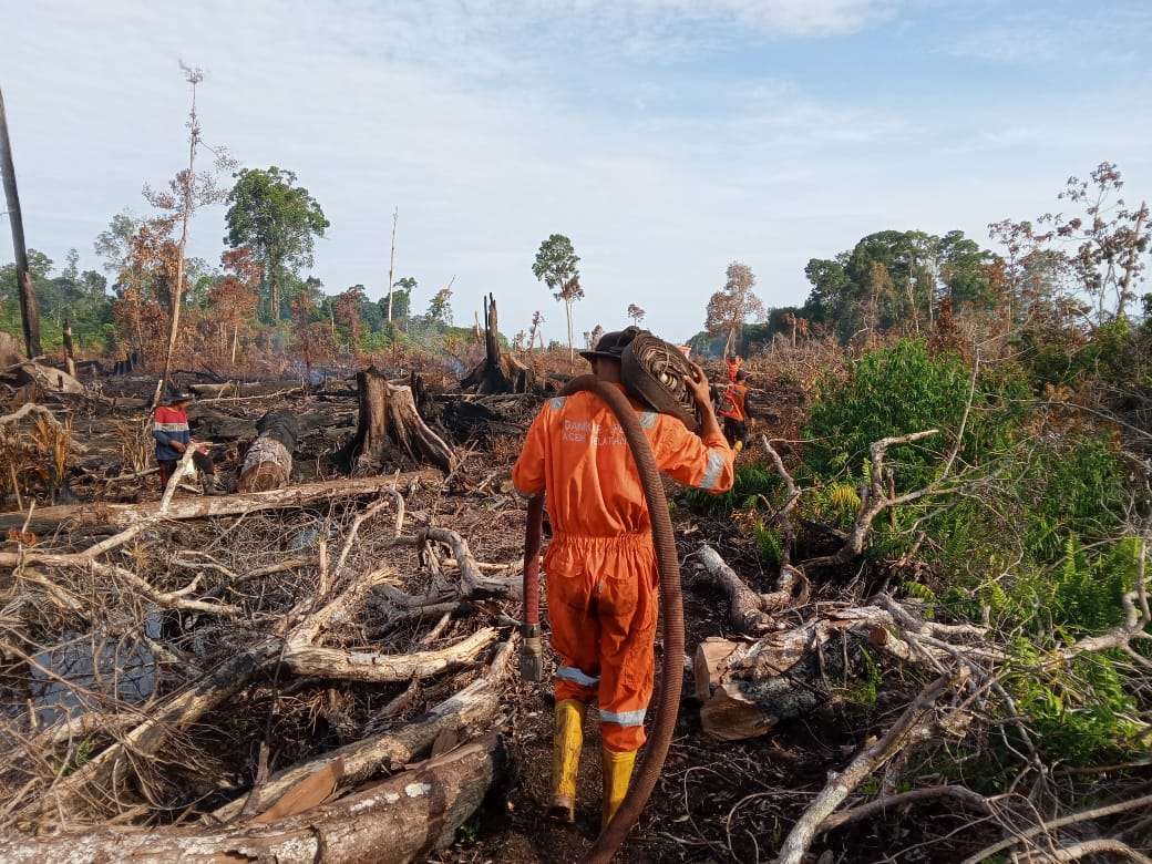 Ilustrasi kebakaran lahan. (Foto: BPBD Aceh Selatan)