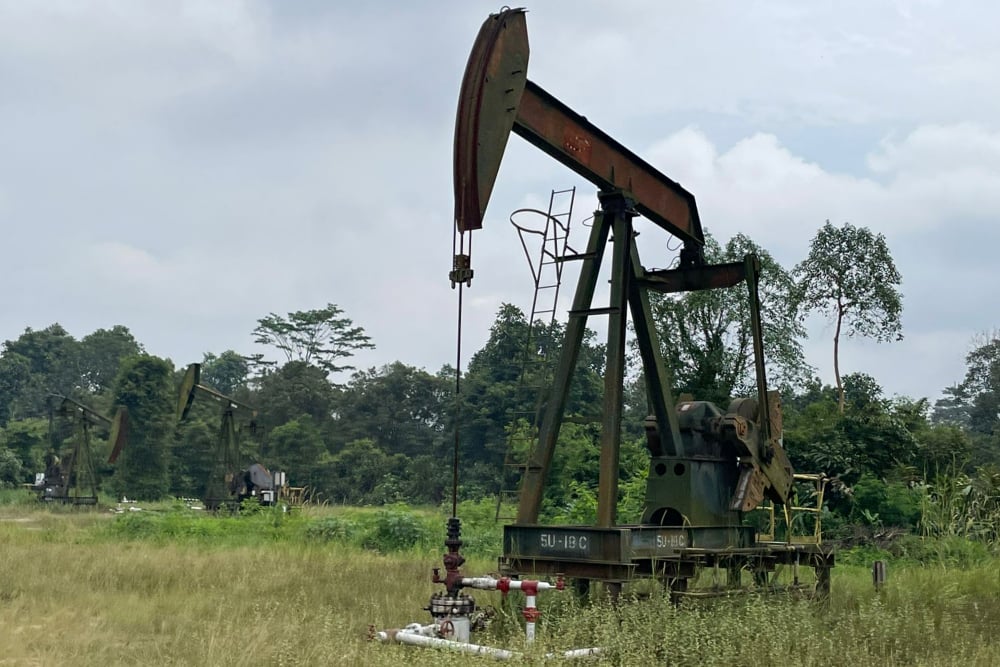 Ilustrasi pompa angguk atau pump unit. (Foto: Bisnis.com)