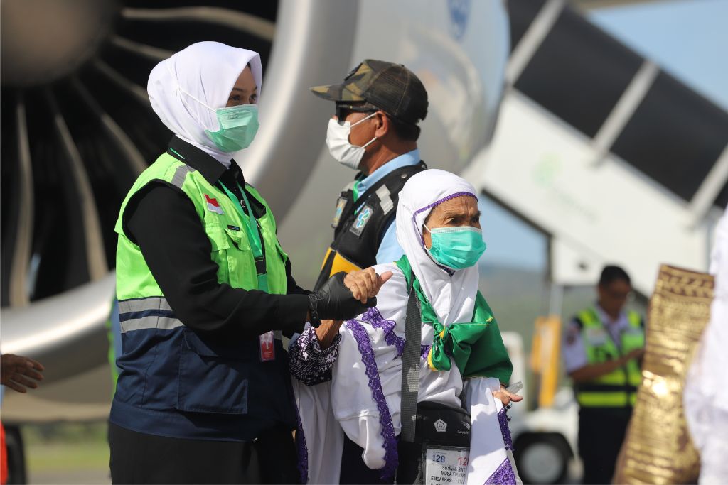 Kloter 10 Jemaah Haji Tiba di Aceh. (Foto: Kemenag Aceh)