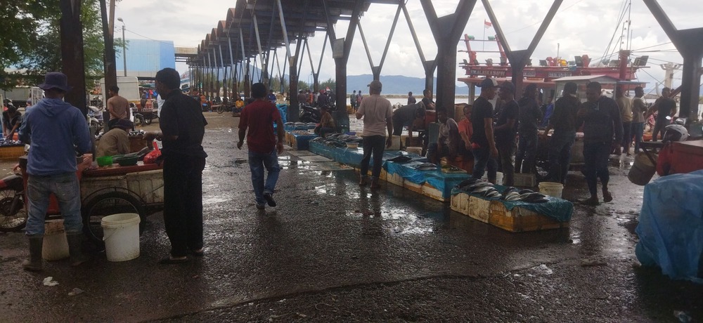 Aktivitas penjualan ikan di TPI Lampulo, Rabu (27/8/2025). (Foto: Nukilan/Sammy)