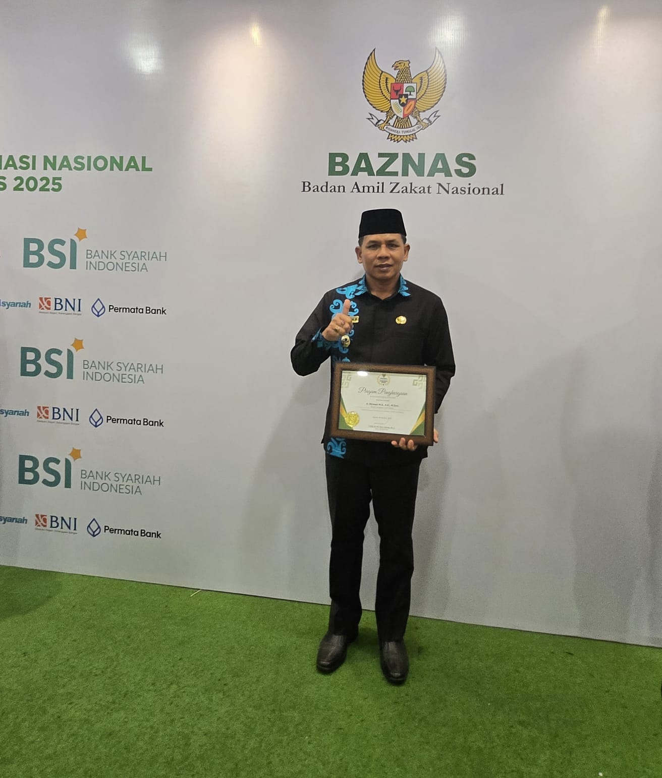 Wakil Bupati Aceh Selatan, H. Baital Mukadis, SE, yang hadir mewakili Bupati dalam Forum Nasional Penganugerahan BAZNAS Award 2025 di Hotel Mercure Ancol, Jakarta Utara, Kamis (28/8/2025). (Foto: For Nukilan)