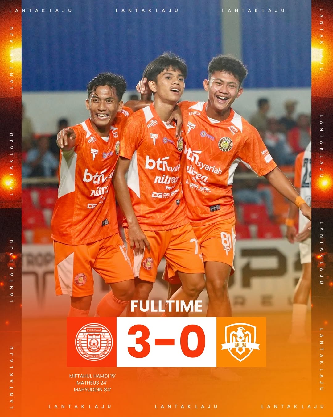Persiraja Banda Aceh Bungkam ARI 98 FC 3-0 dalam Laga Uji Coba. (Foto: Instagram Persiraja)