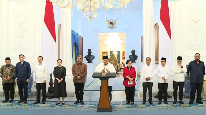 Konferensi Pers Prabowo di Istana (Foto: YouTube Setpres)