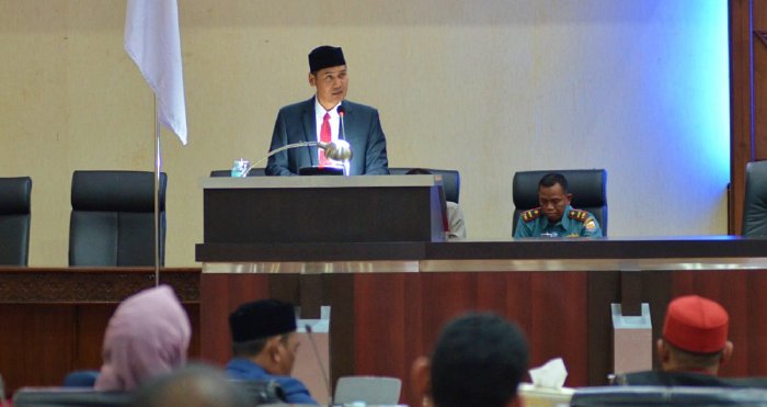 DPRA Gelar Paripurna, Gubernur Aceh Sampaikan Jawaban atas Pendapat Banggar Terkait APBA 2024. (Foto: DPRA)