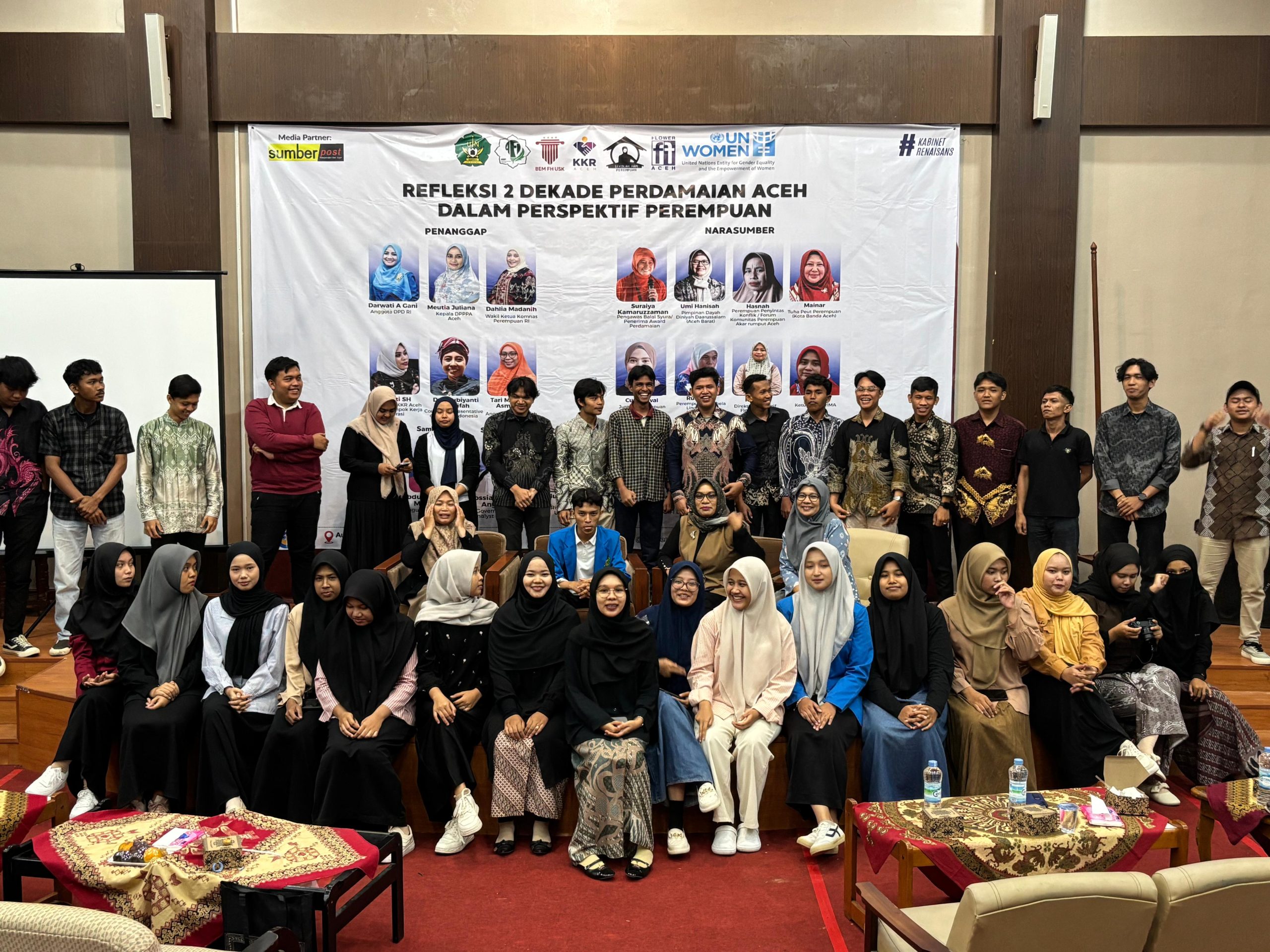 Refleksi Dua Dekade Perdamaian Aceh dalam Perspektif Perempuan yang digelar Flower Aceh bersama mahasiswa Prodi Aqidah dan Filsafat UIN Ar-Raniry di Museum UIN Ar-Raniry, Banda Aceh. Senin (1/8/2025). (Foto: Dok. Flower Aceh)