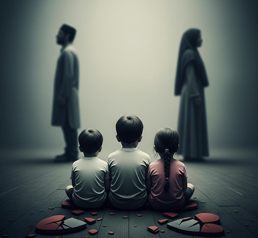 Ilustrasi perceraian. (Foto: AI)