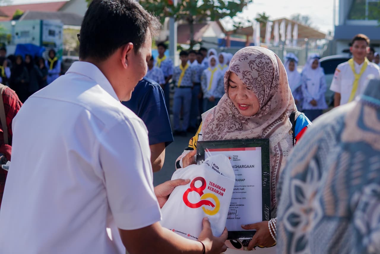 Rayakan HUT ke-80, PMI Banda Aceh Apresiasi Pendonor Sukarela. (Foto: For Nukilan)