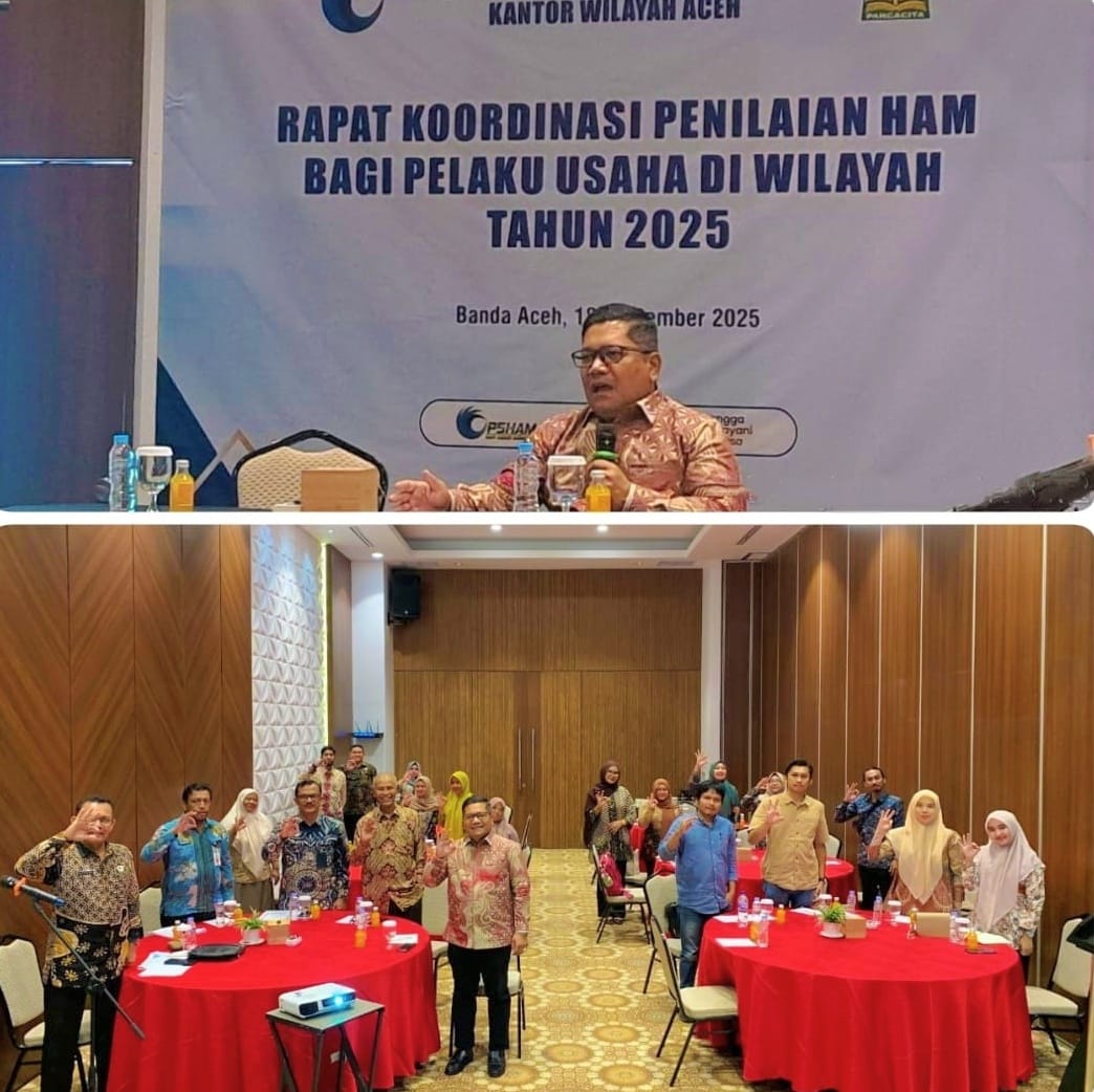 Wakil Ketua Umum KADIN Aceh Bidang Ketenagakerjaan, Zul Mahdi Hasan, S.Ag., M.H., dalam kegiatan Penilaian Kepatuhan Hak Asasi Manusia Pelaku Usaha Nasional di Wilayah Provinsi Aceh. (Foto: For Nukilan)