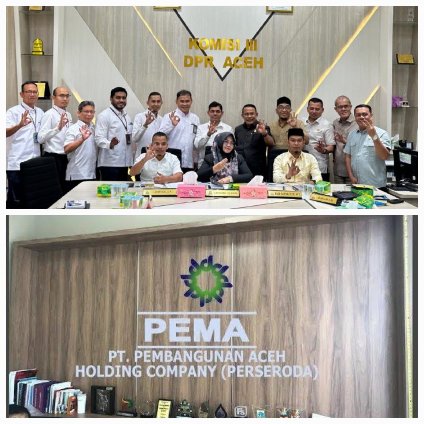 PT Pembangunan Aceh (PEMA) menggelar rapat strategis bersama Komisi III Dewan Perwakilan Rakyat Aceh (DPRA) di Banda Aceh, Rabu (24/9/2025). (Foto: Humas PT PEMA)