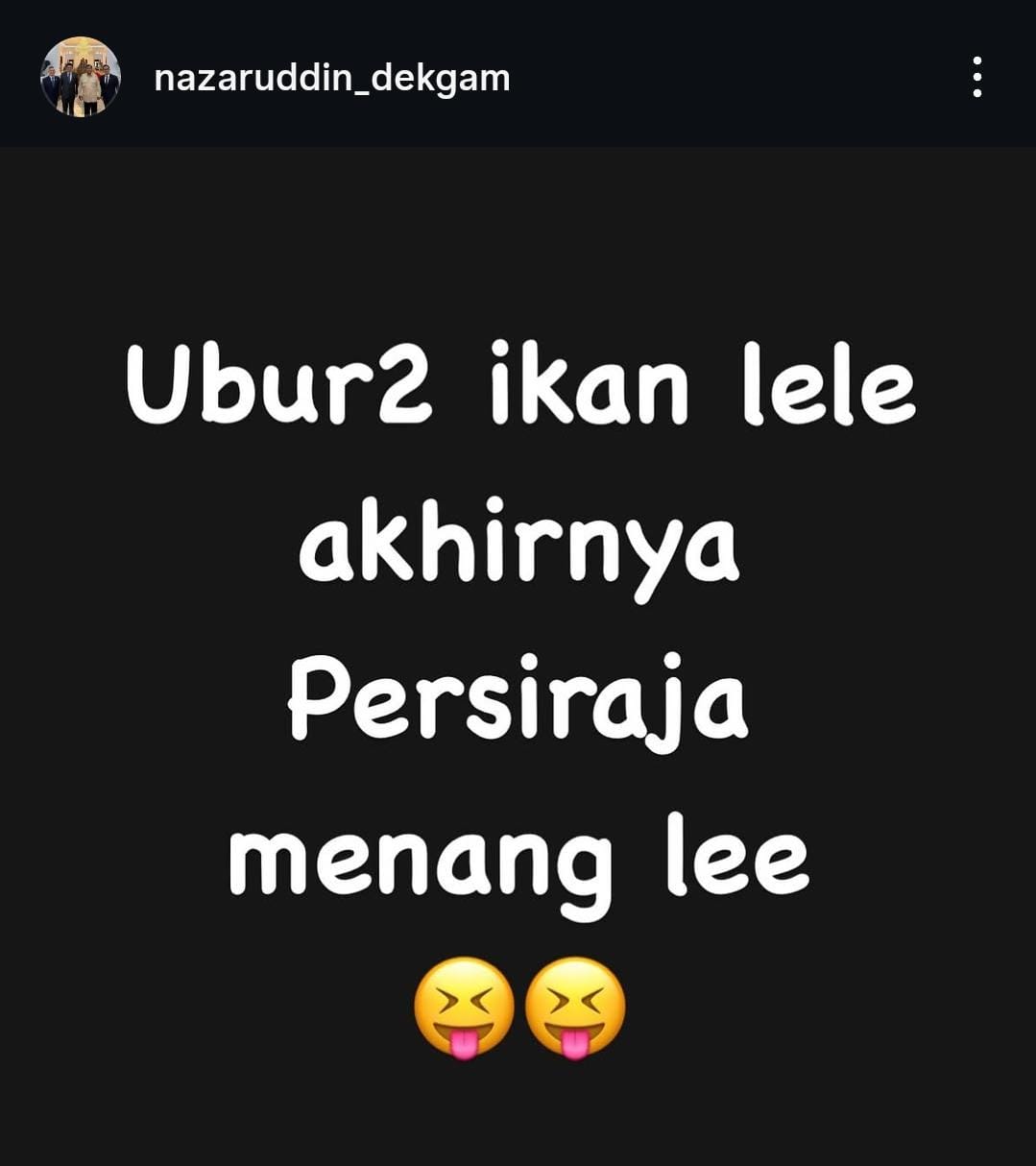 Luapan kegembiraan Presiden Persiraja Banda Aceh, H. Nazaruddin Dekgam, setelah timnya meraih kemenangan perdana di ajang Pegadaian Championship 2025/26. (Foto: Tnagkapan Layar)