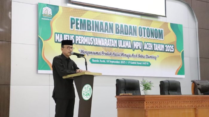 Abon Muhib Tekankan Pentingnya Konsumsi Produk Halal untuk Wujudkan Aceh Bebas Stunting. (Foto: MPU)