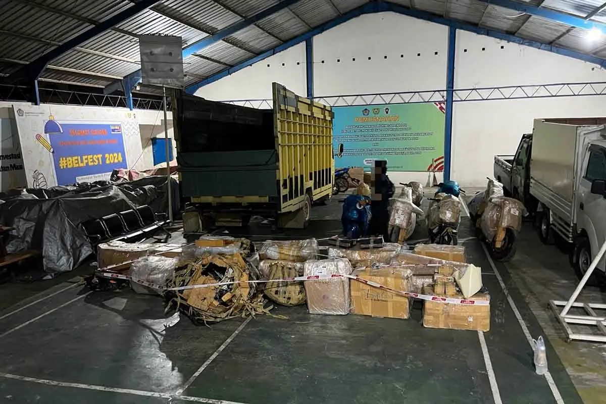 Bea Cukai Langsa, Provinsi Aceh, menggagalkan upaya penyelundupan delapan unit sepeda motor berbagai merek. (Foto: HUMAS BEA CUKAI LANGSA)