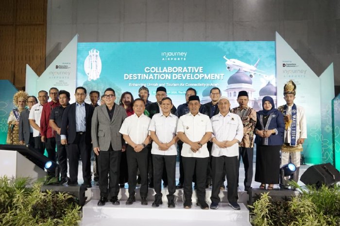 Wagub: Fadhlullah saat membuka acara Collaborative Destination Development (CDD) Bandara SIM yang digelar PT Angkasa Pura Indonesia di Hotel The Pade, Rabu (10/9/2025). (Foto: Humas Aceh)