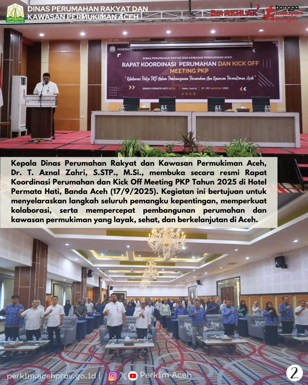 Dinas Perkim Aceh Gelar Rapat Koordinasi dan Kick Off Meeting PKP 2025
