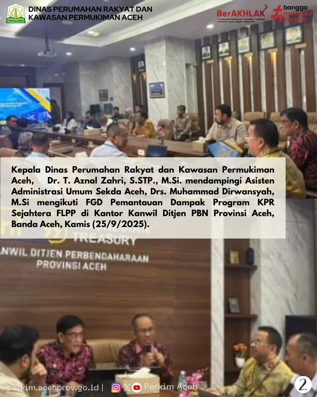 Dinas Perkim Aceh Ikuti FGD Pemantauan Dampak Program KPR Sejahtera