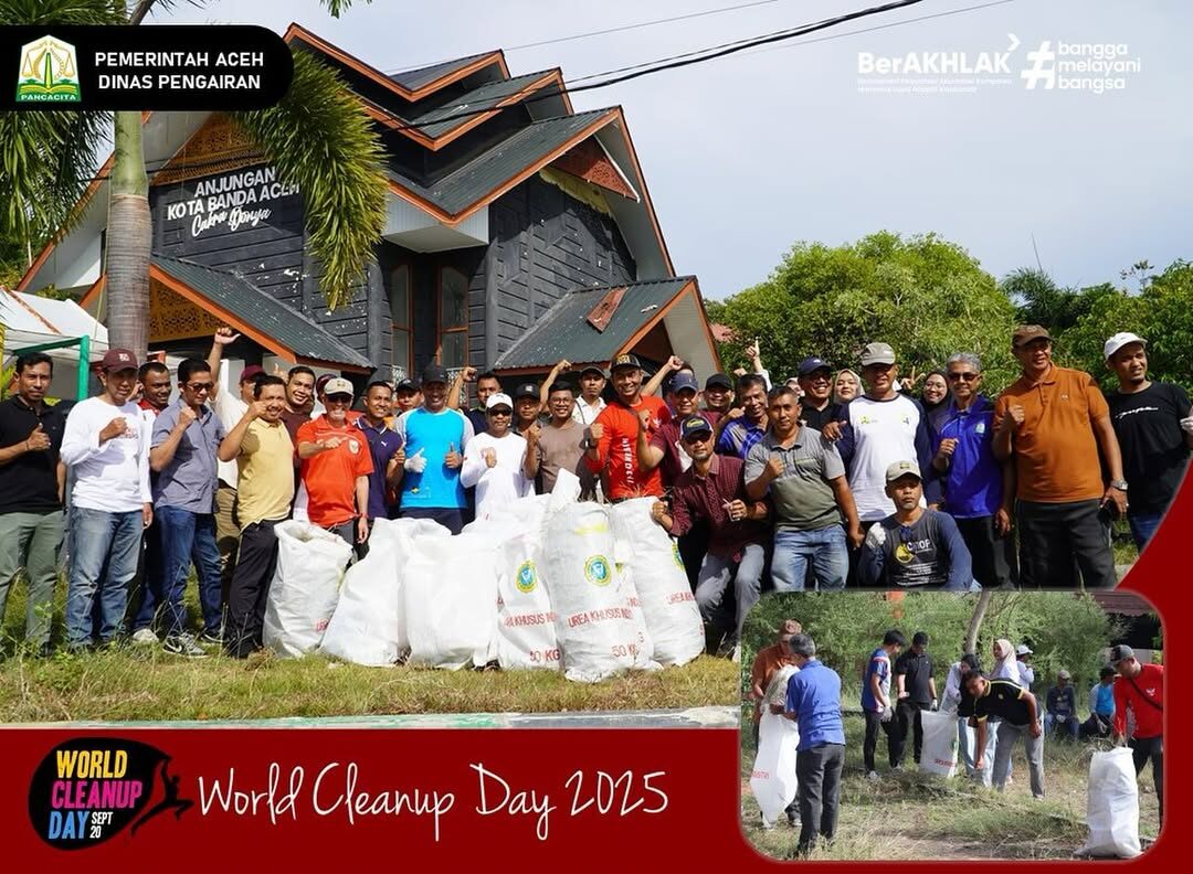 Dinas Pengairan Aceh Ikut Sukseskan World Cleanup Day 2025. (Foto: Dinas Pengairan Aceh)