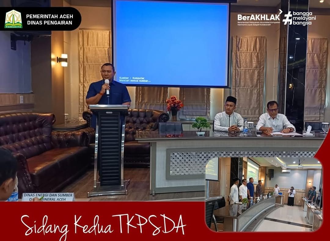 Dinas Pengairan Aceh Gelar Sidang Kedua TKPSDA Wilayah Sungai Pase–Peusangan. (Foto: Dinas Pengairan Aceh)
