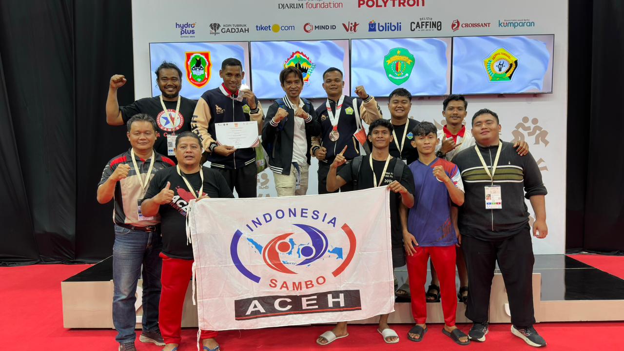 Sambo Aceh Sumbang Perak dan Perunggu di PON XX/2025 Kudus. (Foto: For Nukilan)