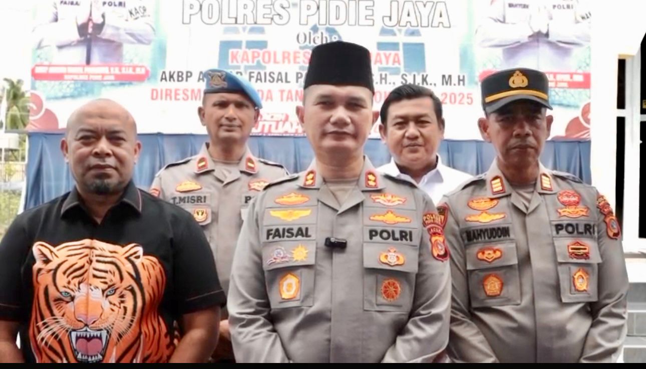 Masjid Al Fahri di Mapolres Pidie Jaya Diresmikan, Wujud Kepedulian Polri terhadap Pembinaan Umat. (Foto: For Nukilan)