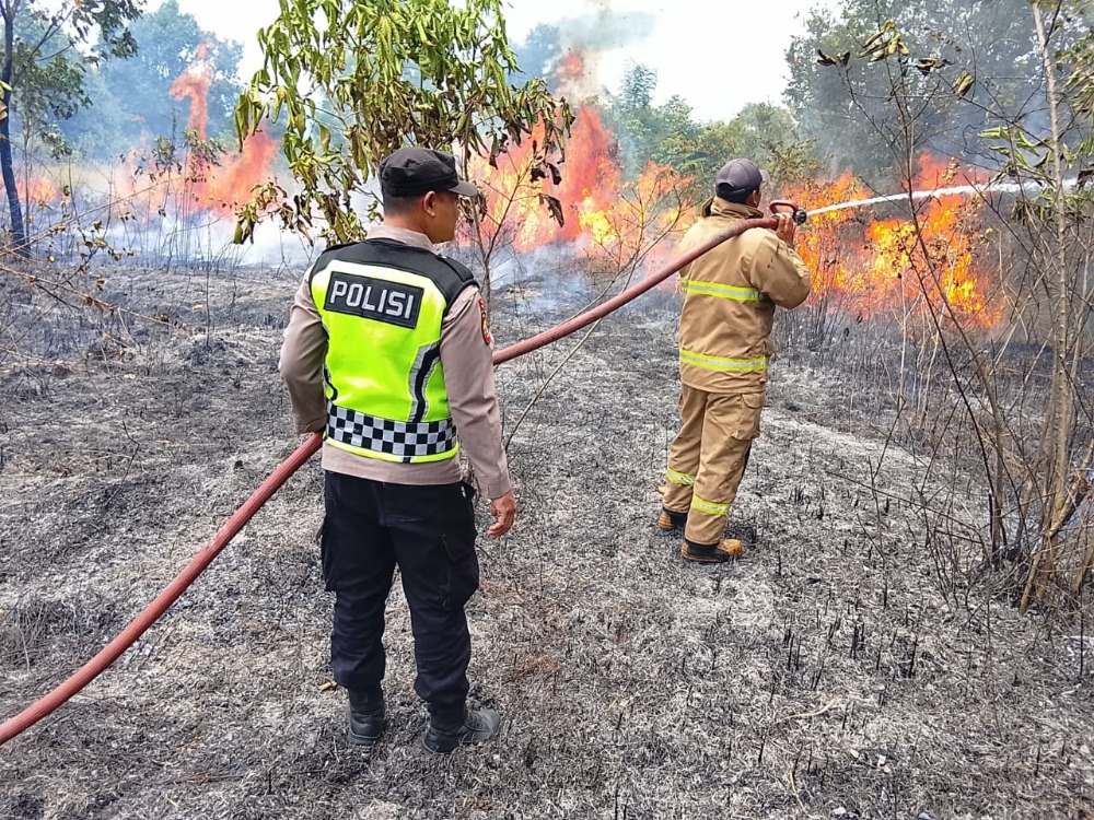 1 Hektare Lahan di Aceh Besar Terbakar. (Foto: @Pusdatin_BPBA)