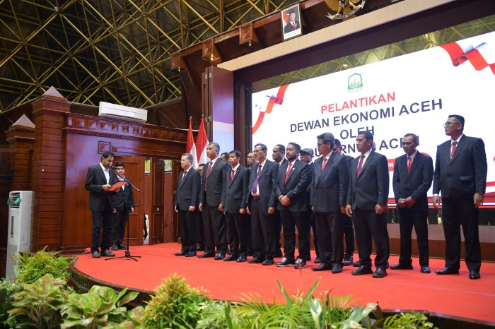 Gubernur Mualem Lantik Dewan Ekonomi Aceh. (Foto: For Nukilan)