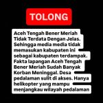 Terisolasi Sejak Rabu, Korban Banjir Aceh Tengah dan Bener Meriah Belum Terdata dengan Jelas