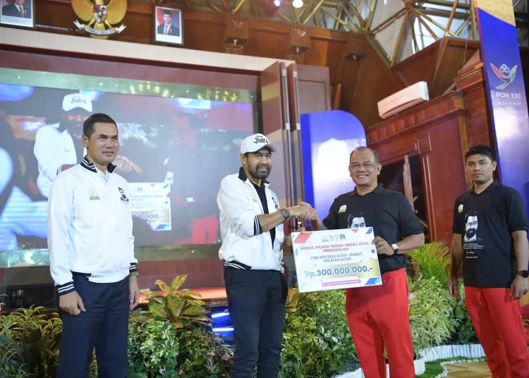 Aceh Cairkan Bonus PON Rp72,9 Miliar, Atlet dan Pelatih Akhirnya Terima Hak Mereka. (Foto: BiroAdpim)