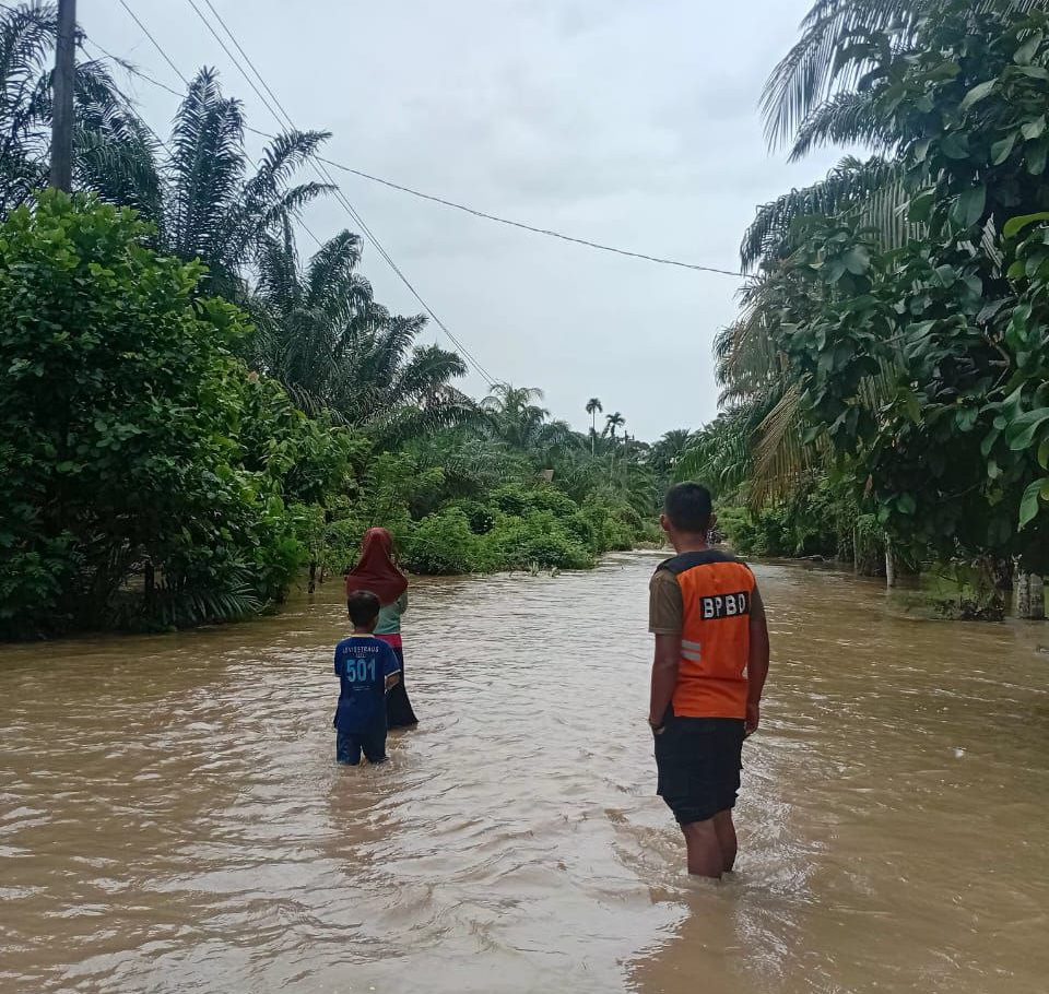 Banjir Rendam Tiga Kecamatan di Aceh Selatan. (Foto: BPBD Aceh Selatan)