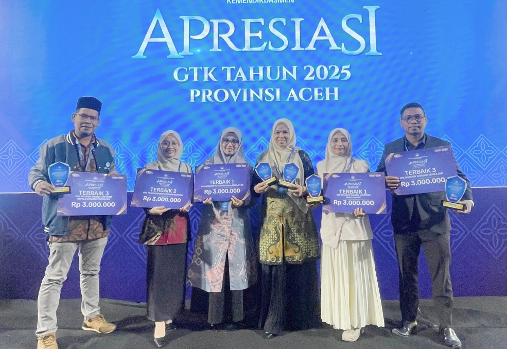 Bireuen Dominasi Ajang Apresiasi GTK Aceh 2025. (Foto: Disdikbud Bireuen)