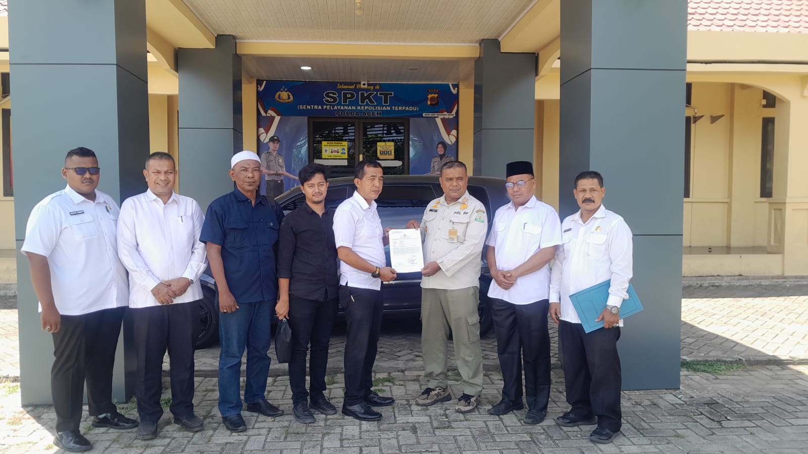 PW PII Aceh dan Sejumlah Ormas Islam Laporkan Dugaan Penistaan Agama di Medsos ke Polda Aceh. (Foto: Nukilan)