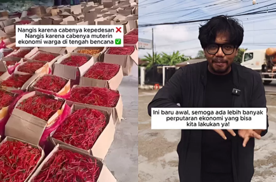 Menyoroti hasil panen cabe yang melimpah usai bencana banjir bandang dan longsor melanda wilayah Aceh. (Foto: instagram.com/@irwandiferry)