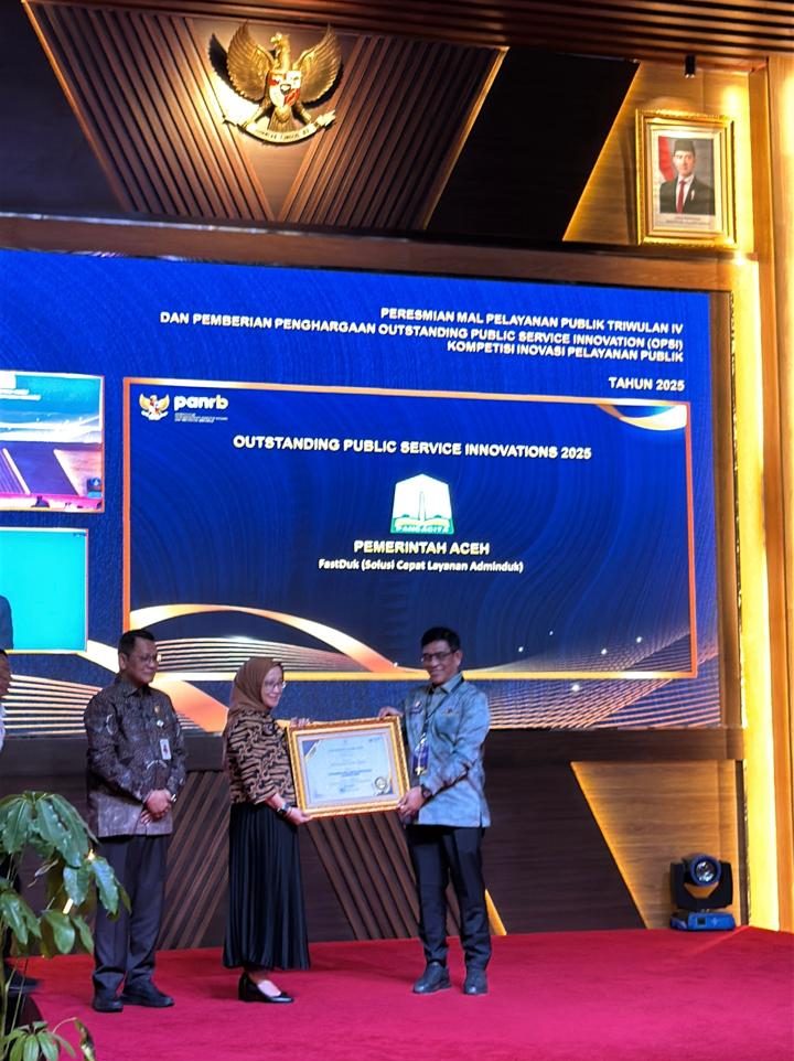 FastDuk Pemerintah Aceh Masuk 28 Inovasi Terbaik Nasional KIPP 2025. (Foto: For Nukilan)